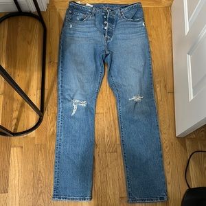 Levi’s 501 distressed jeans